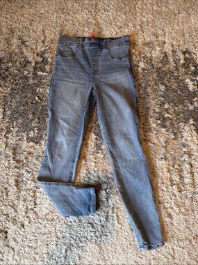 SPANX High Rise Skinny Pull On Jeans Light Blue Wash Women’s Medium